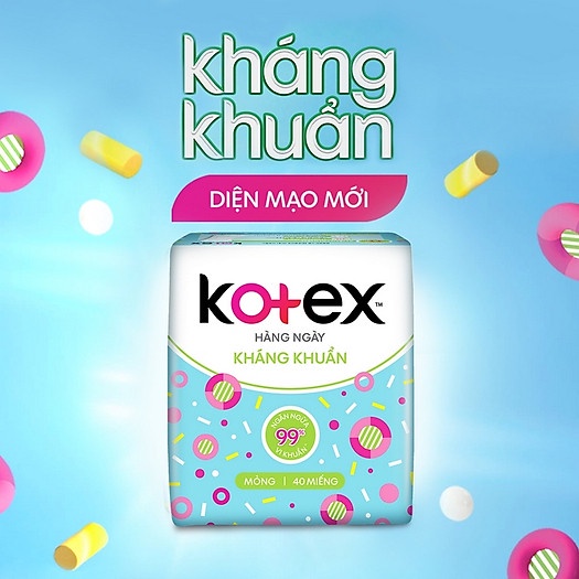 Băng Vệ Sinh Hàng Ngày Kotex Dịu Mát Từ Thảo Dược 20 miếng