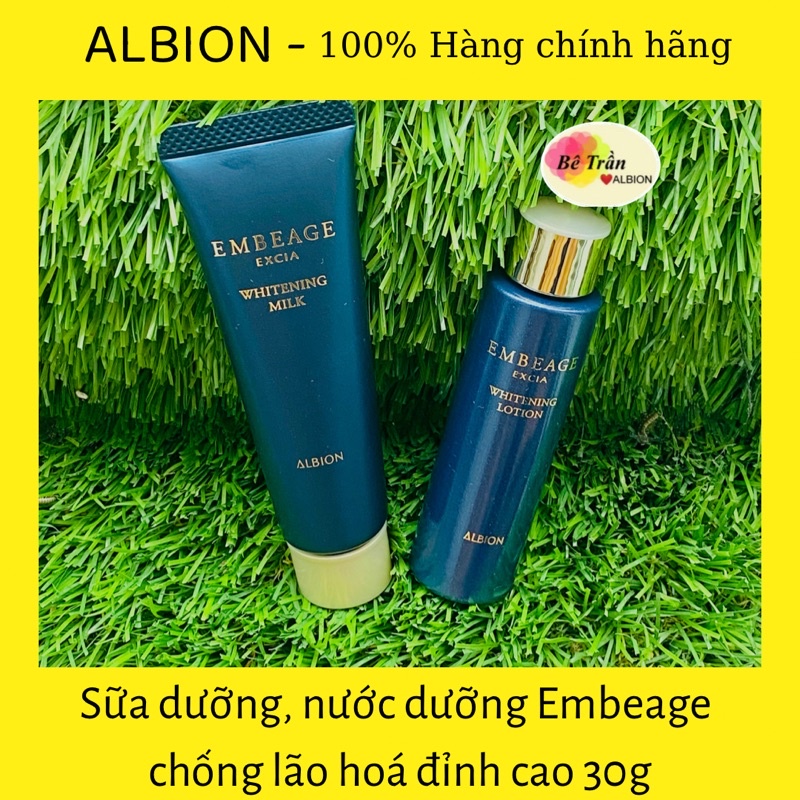 Sữa dưỡng EMBEAGE Excia Whitening Milk trắng da cao cấp, chống lão hoá đỉnh cao 30g (Auth 100%, từ store ALBION