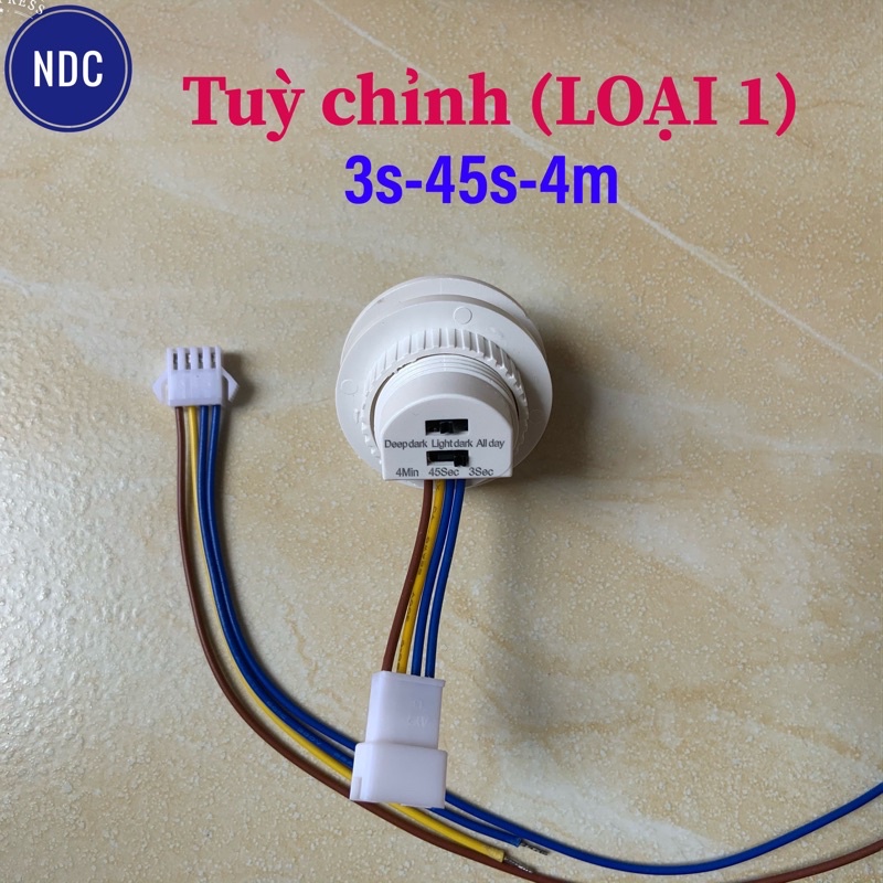 Công Tắc Cảm Biến Chuyển Động Hồng Ngoại (LOẠI 1) Tuỳ Chỉnh 3s-45s-4min