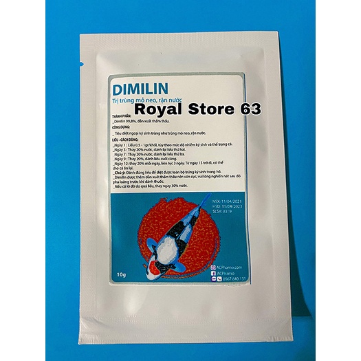 Dimilin Acpharno trùng mỏ neo rận nước cho bể cá cảnh 10g