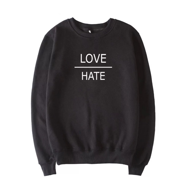 ÁO NỈ SWEATER ĐÔI NAM NỮ DÀI TAY NAM NỮ  LOVE HATE MÃ AD08 | BigBuy360 - bigbuy360.vn