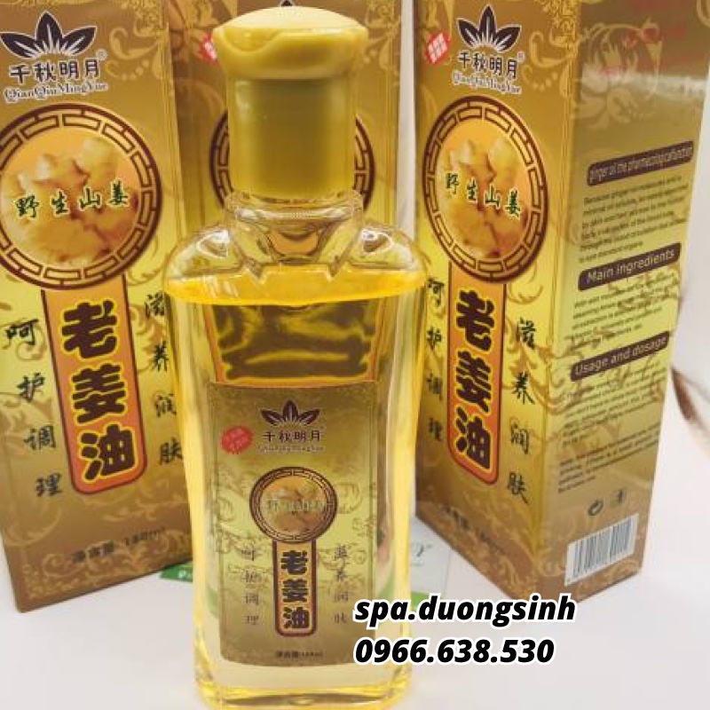 Tinh Dầu Gừng Nóng Massage Body, Dầu Nóng Chải Đả Thông Kinh Lạc, Giảm Béo Spa Dưỡng Sinh - Dung tích 230ml