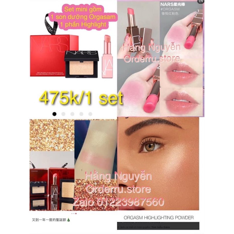 son dưỡng mini + phấn highlight mini nars | BigBuy360 - bigbuy360.vn