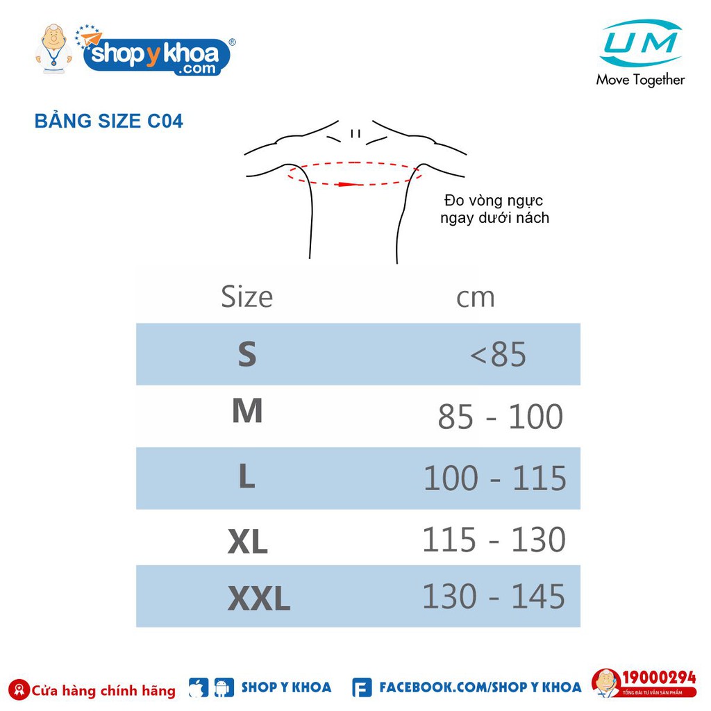 Đai Bả Vai Hỗ Trợ Xương Đòn UM C04 . Tiêu Chuẩn Châu Âu