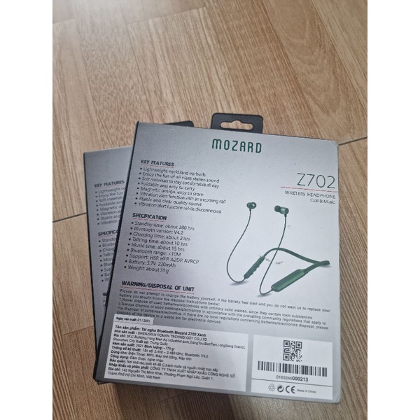 ] tai nghe bluetooth Mozard Z702 Cao cấp Chính Hãng