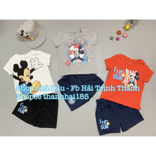 Set cotton in mickey dòng size nhí bé 3-24m