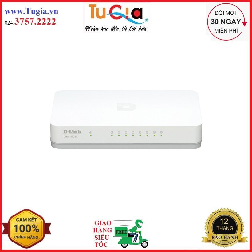 Switch D-Link DGS 1008A 8-Port Gigabit - Hàng chính hãng