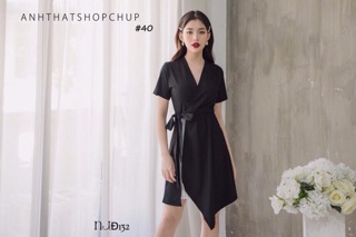 Đầm Bigsize phối sọc dọc cột eo 60-85kg