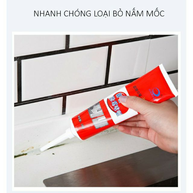 Tuýp Gel tẩy nấm mốc, vết bẩn lâu ngày 150g (Dùng cho Gia đình : Làm sạch Khu bếp, nhà vệ sinh, kẽ tường, tủ lạnh,...)