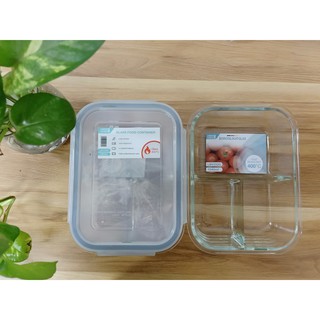 [LEBEN LANG] HỘP THUỶ TINH CHỊU NHIỆT CHIA 3 NGĂN DUNG TÍCH 1040ML-LBV333G
