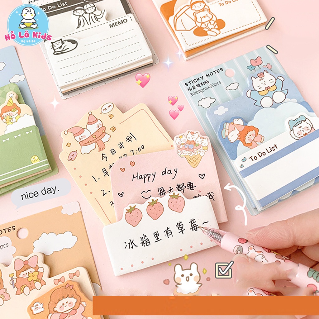 Giấy ghi chú ngộ nghĩnh mẫu mới đáng yêu phong cách Hàn Quốc Hồ Lô Kids