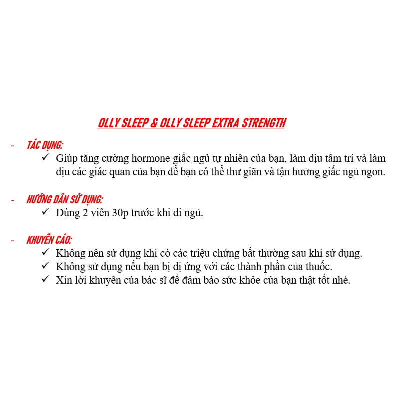 [DATE 01/2023] OLLY SLEEP 50 &amp; 70 GUMMIES &amp; OLLY SLEEP EXTRA STRENGTH 70 GUMMIES