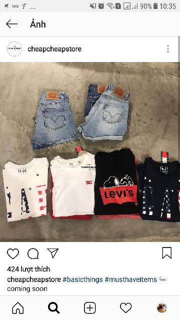 Quần short jeans chất cotton