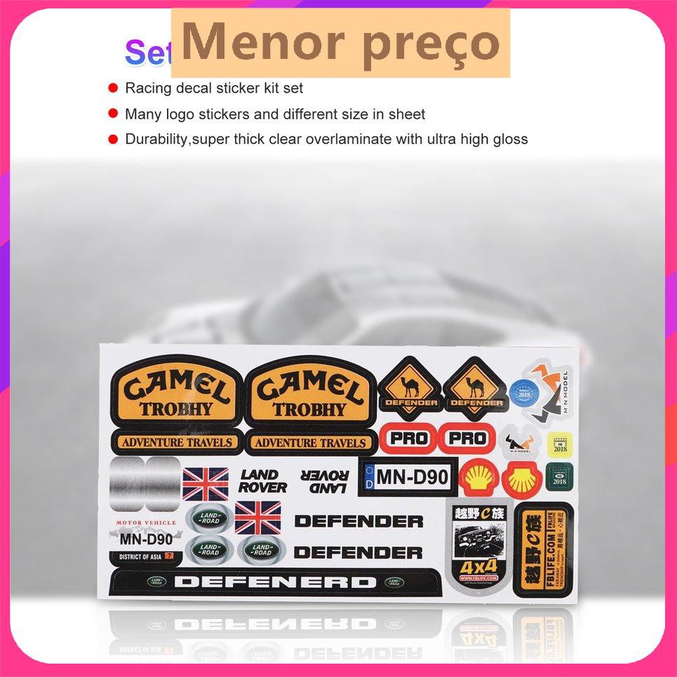 Biểu trưng nhà tài trợ vi mô Tấm dán xe đua cho WPL & MN RC Car Crawler Sticker