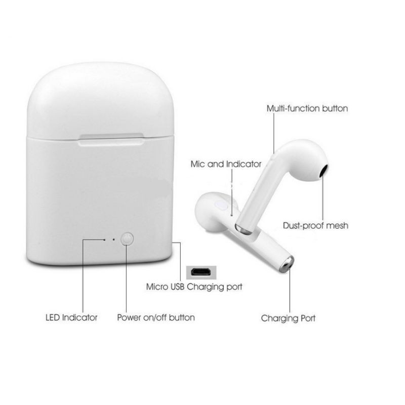 [chính hãng] tai nghe bluetooth i7S nhét tai bluetooth pin 450MAH