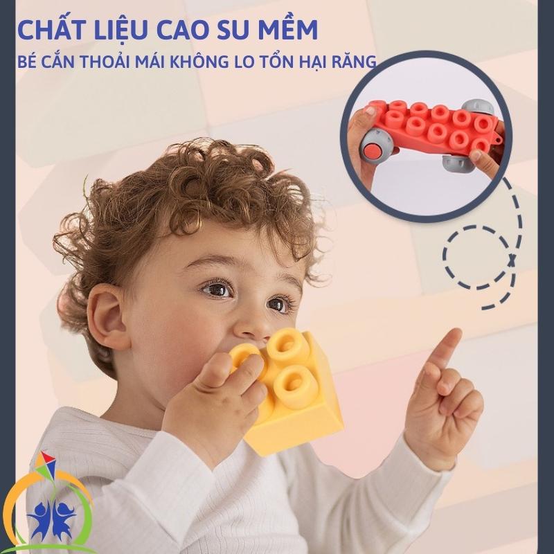 Đồ chơi xếp hình loại to, Bộ đồ chơi lắp ráp nhựa dẻo thông minh cho bé trai, bé gái GenKids