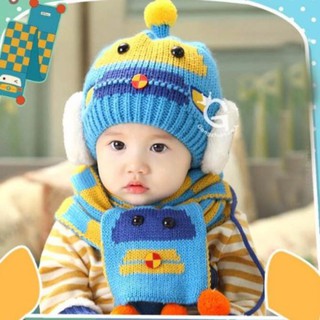 Set Khăn Mũ Rô Bốt Cho Bé