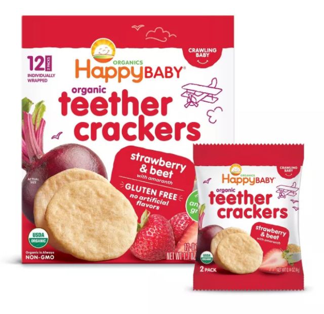 4 Gói nhỏ bánh xốp Happy Baby Teethers