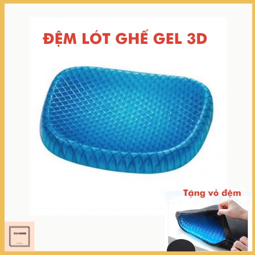 Đệm Ngồi 3D Thoáng Khí, Đệm Gel Tổ Ong Đàn Hồi Lót Ghế