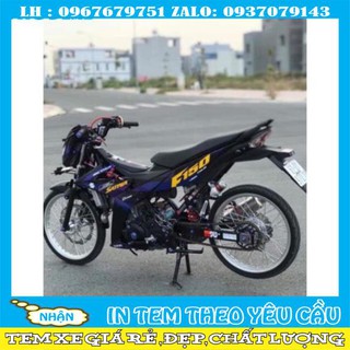 Tem rời xanh satria Fi xanh vàng đen