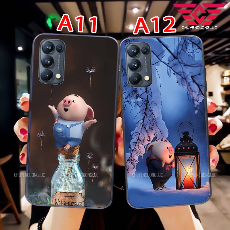ỐP LƯNG OPPO RENO 5/ RENO 6Z/ RENO 4/ RENO 3 BẰNG KÍNH IN HÌNH CHÚ HEO DỄ THƯƠNG