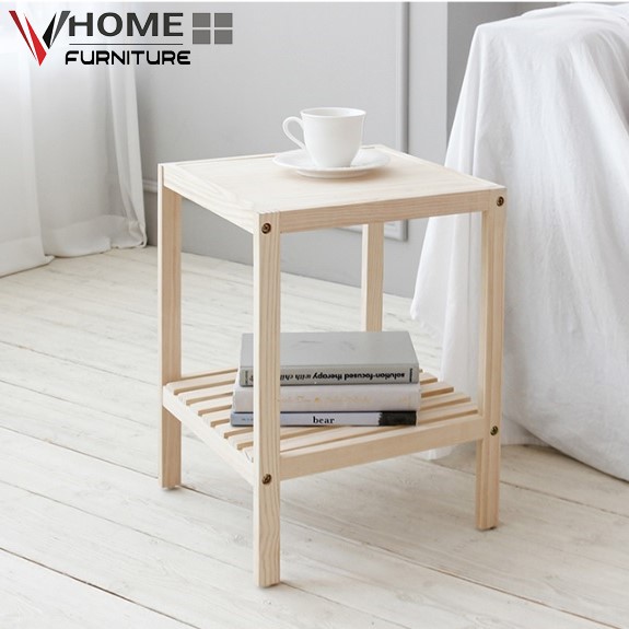 Kệ Đầu Giường Gỗ Thông VHOME Furniture Mặt Gỗ 35cm x 35cm x 50cm Nội Thất Lắp Ráp