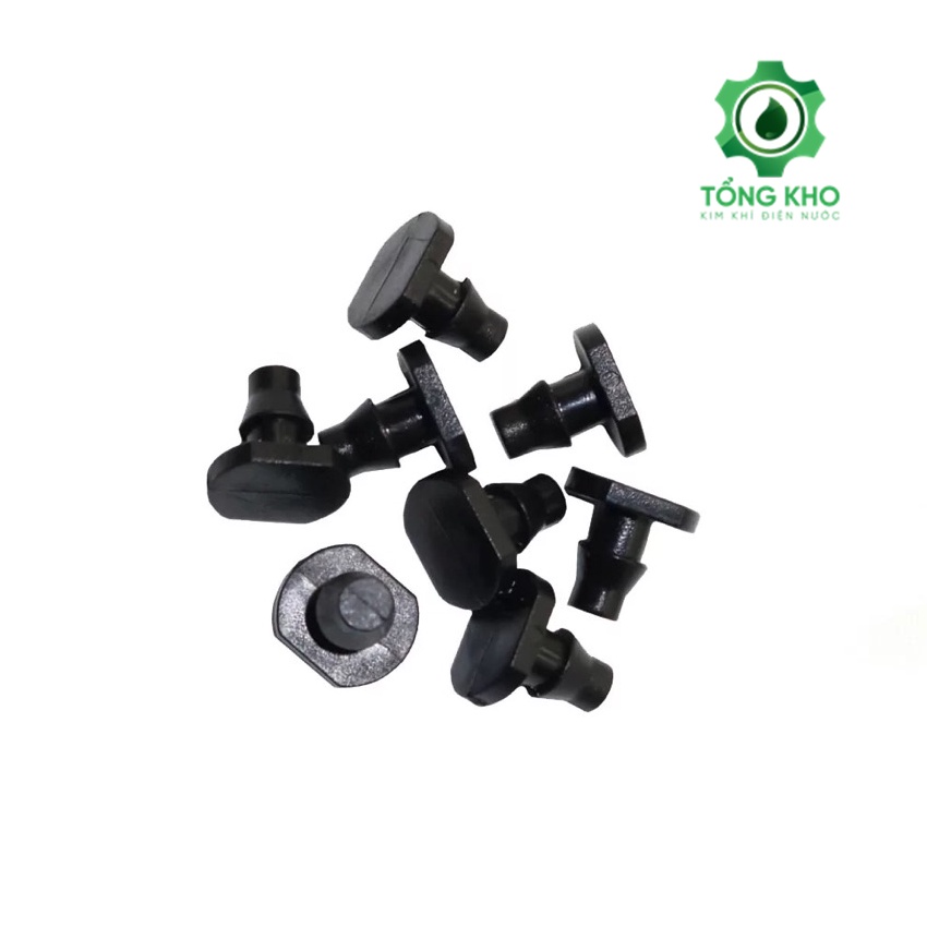 10 Bịt ống cho ống tưới nhỏ giọt 6mm, nút bít ống tưới nhỏ giọt, đầu bịt cuối đường ống- Tổng kho kim khí điện nước