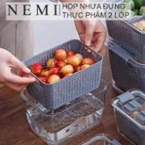 [ ĐỔ SỈ] HỘP ĐỰNG ĐỒ BẢO QUẢN TỦ LẠNH - Bộ set 5 rổ hộp đựng đồ tủ lạnh đa năng thông minh cao cấp