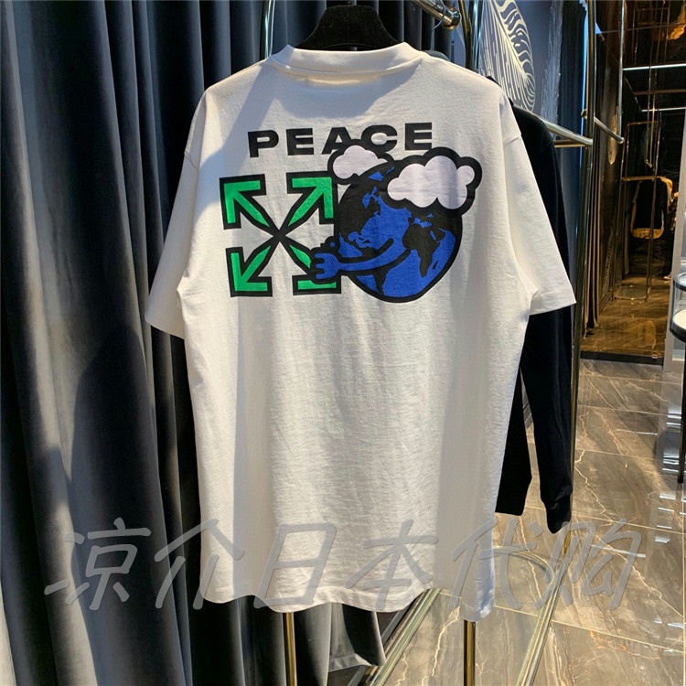 Off WHITE Áo Thun Ngắn Tay In Hình Thời Trang Cho Nam Nữ