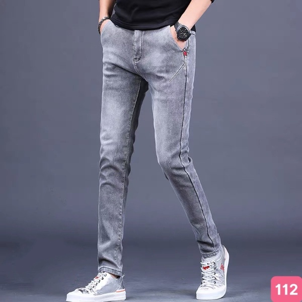 Quần jean nam màu xám trơn không rách gối chất bò cao cấp co dãn 4 chiều cực đẹp, quần rin nam HD077 Nhiều Mẫu Mới