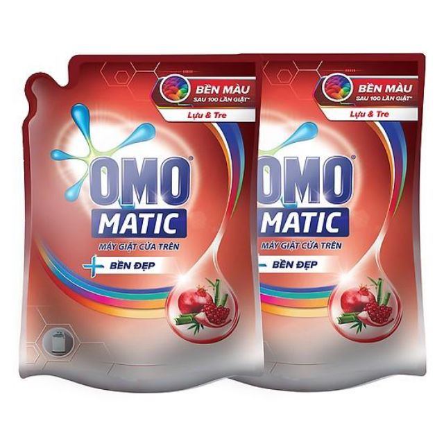 Combo 2 Túi Nước giặt OMO Matic cho máy giặt cửa trên Túi 2.2kg