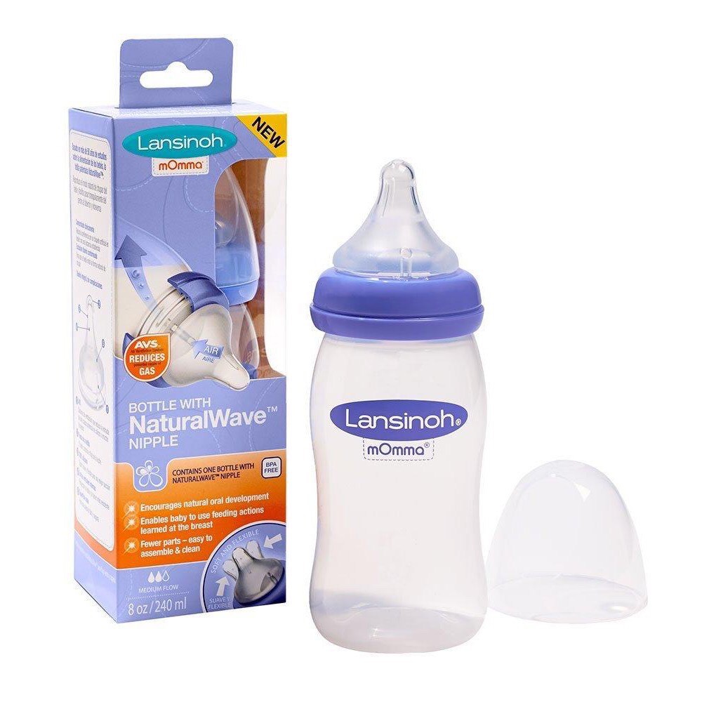 Bình sữa Lansinoh Momma đơn 160ml - 240ml