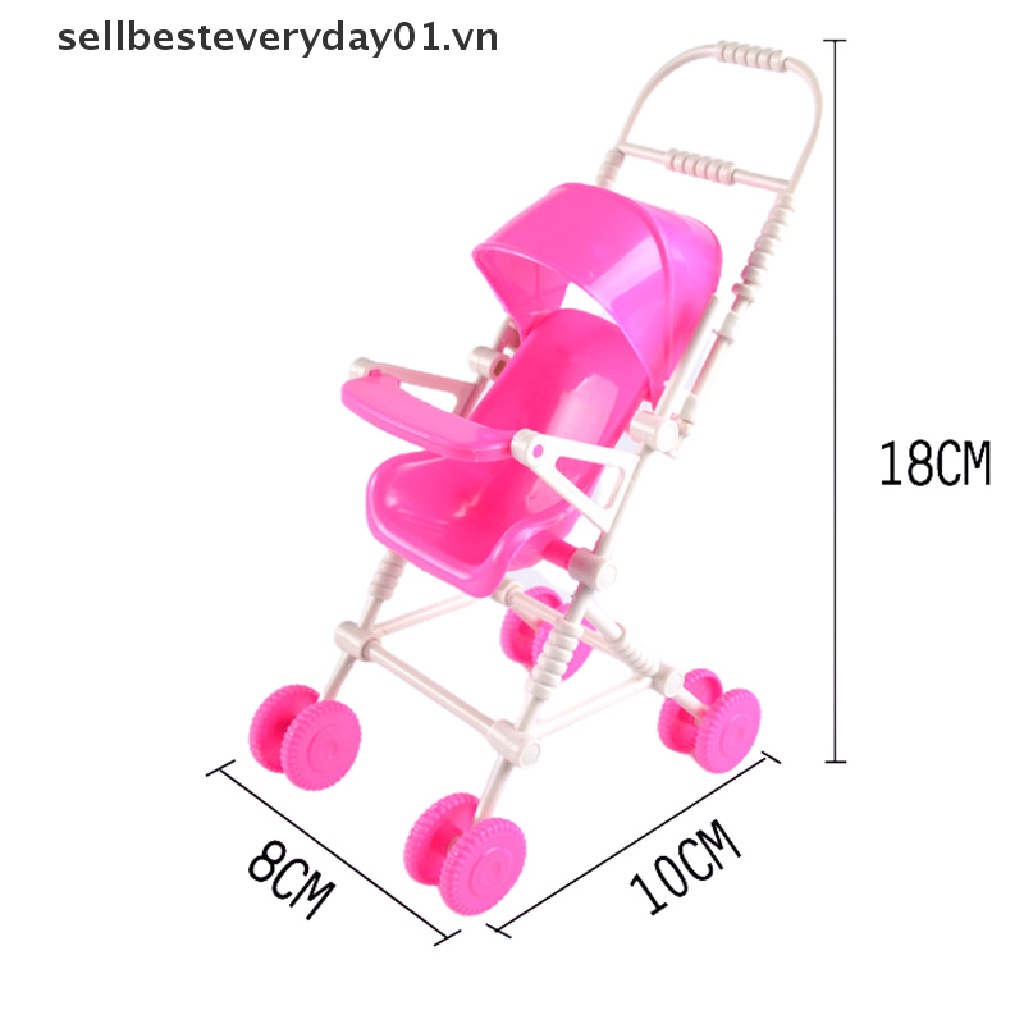Đồ Chơi Lắp Ráp Xe Đẩy Em Bé Họa Tiết Hoạt Hình Trang Trí Nhà Búp Bê