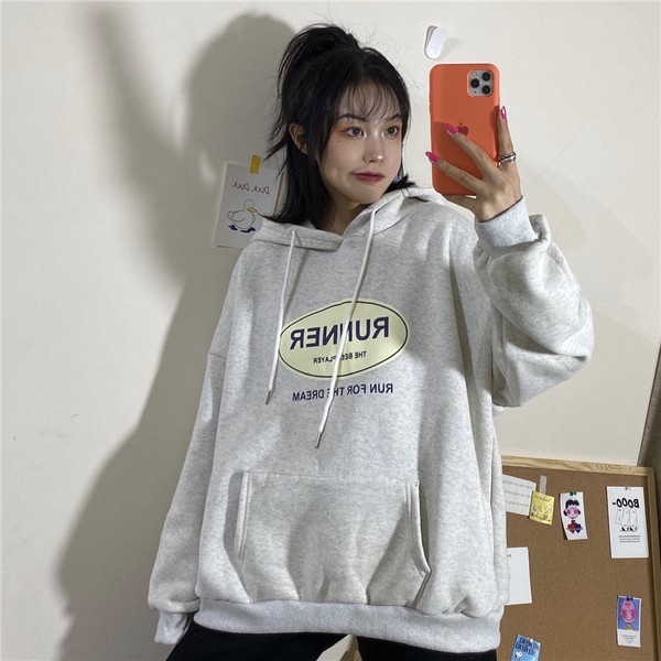 Áo Hoodie Dáng Rộng Thiết Kế Mới Thời Trang Mùa Thu Dành Cho Nữ