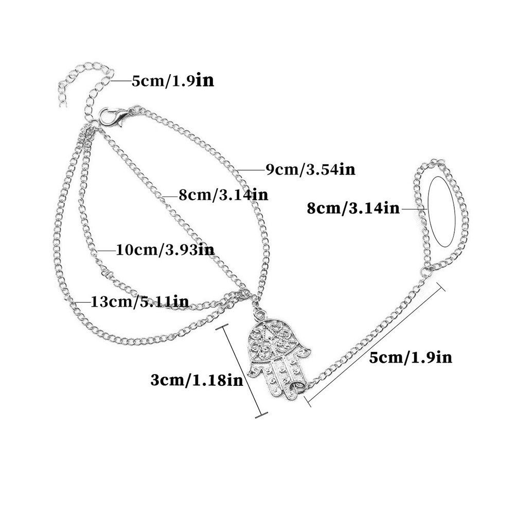 Vòng tay phối nhẫn đính đá thời trang cho nữ