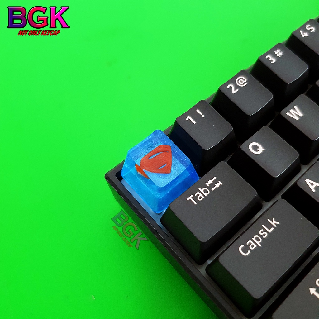 Keycap Lẻ hình LOGO Superman DC OEM profile ( keycap resin độc lạ )( Keycap Artisan )