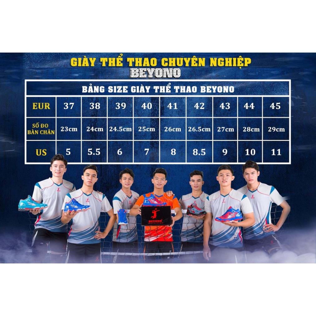 Giày thể thao nam nữ Beyono Golden star c black white, giày bóng chuyền đế cao su tự nhiên, chịu lực, thoáng khí 😄