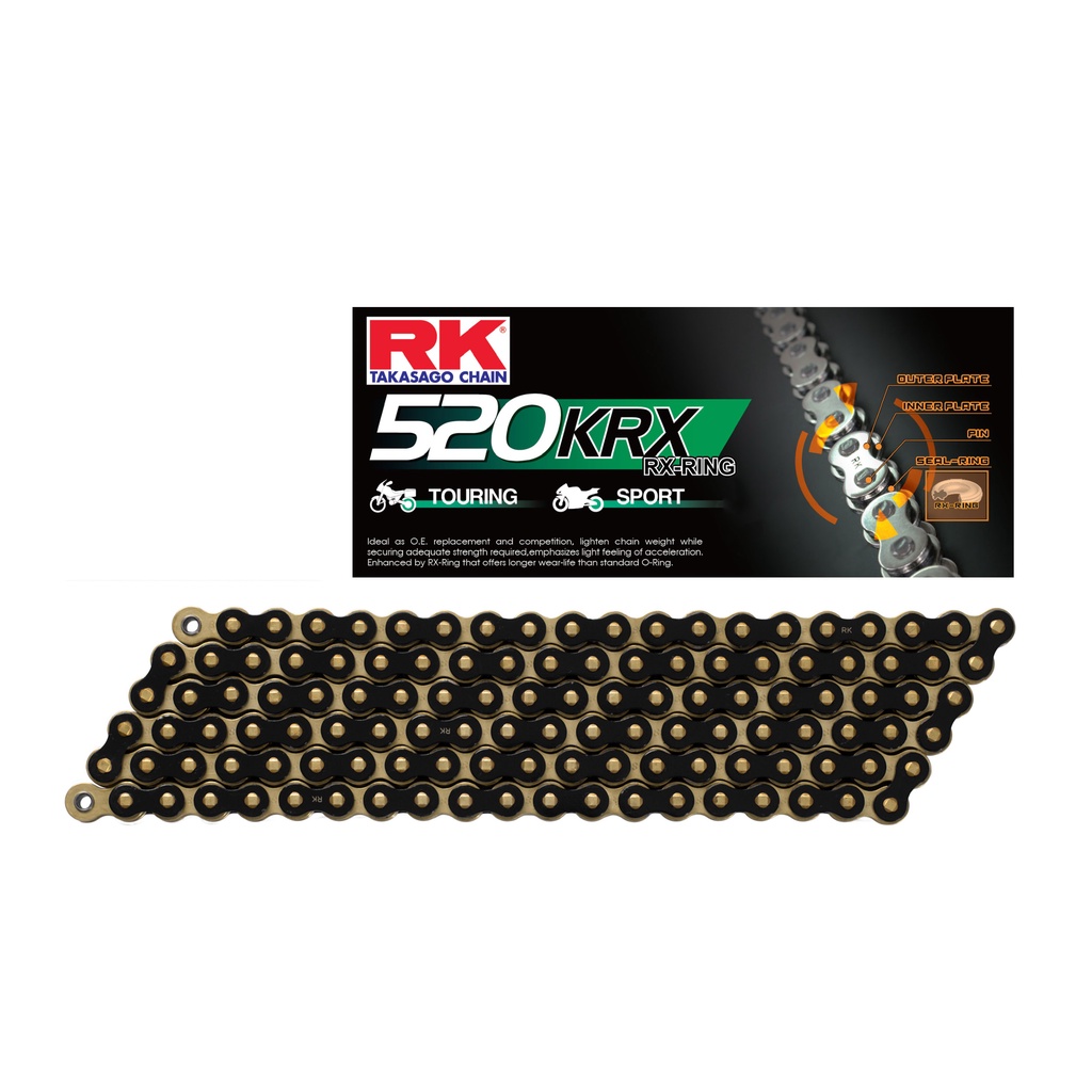 Sên RK KRX-Ring Sên Mô Tô PKL Sên Xe Tay Côn Hàng Chính Hãng Nhật