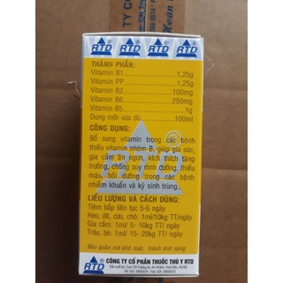 Thuốc bổ BCOMLEX  100ml cho vật nuôi