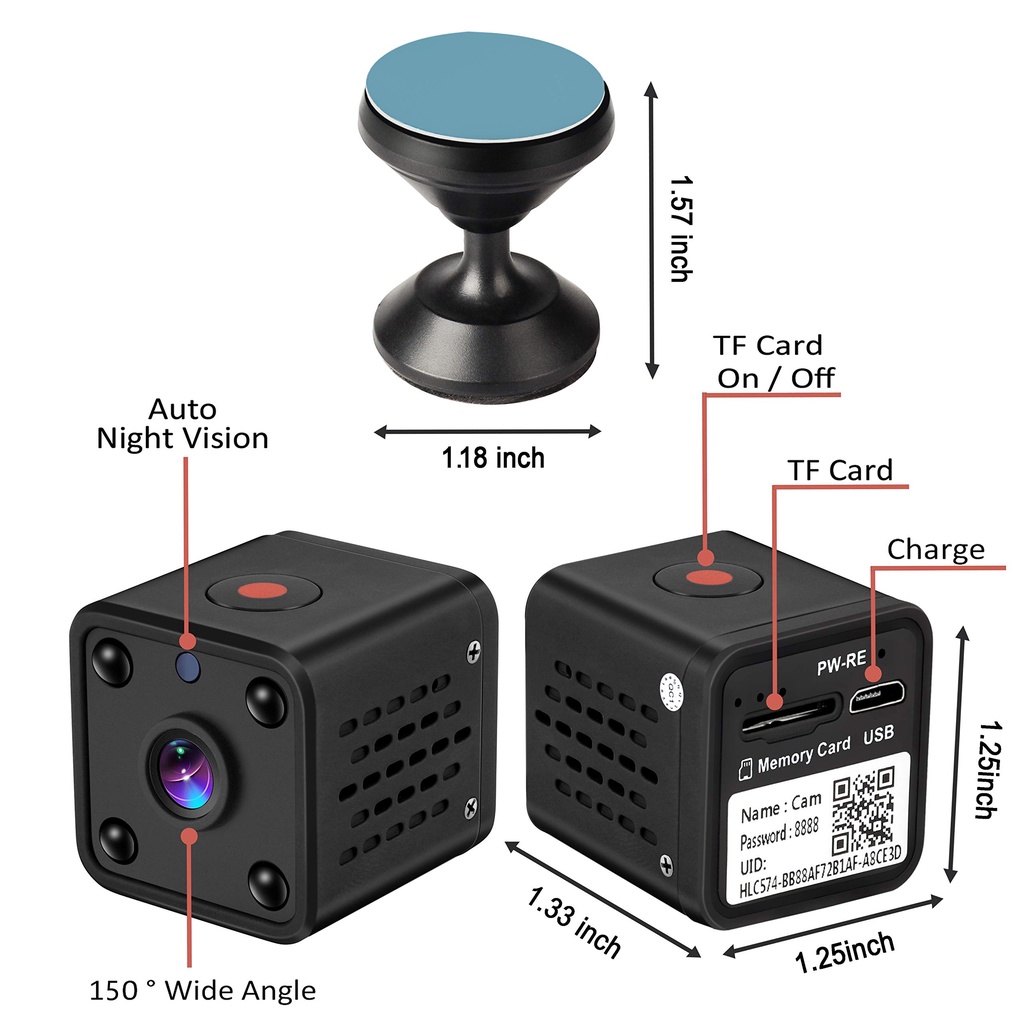 Camera wifi mini MC61 quay full HD siêu nét, camera giám sát an ninh phát hiện chuyển động và chuông báo | BigBuy360 - bigbuy360.vn