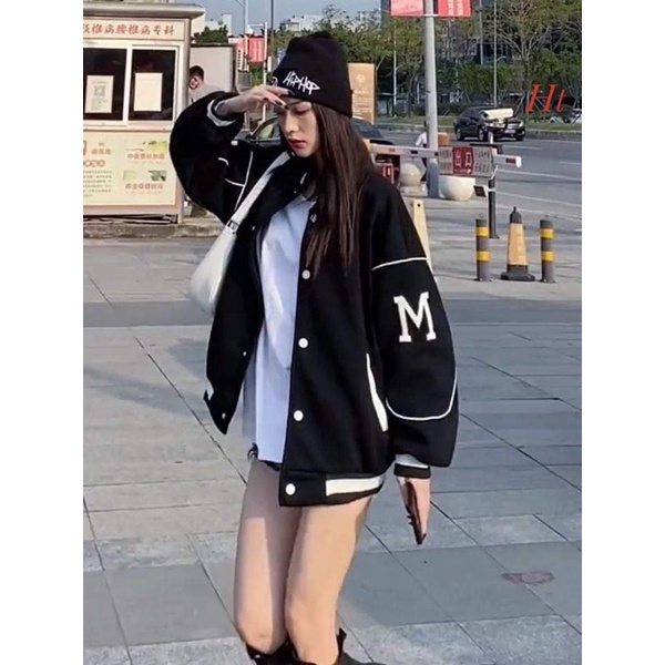 Áo bomber nỉ vòng tay M H2A668