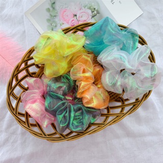 Đồ cột tóc/ thun cột tóc scrunchies ánh quang phồng to