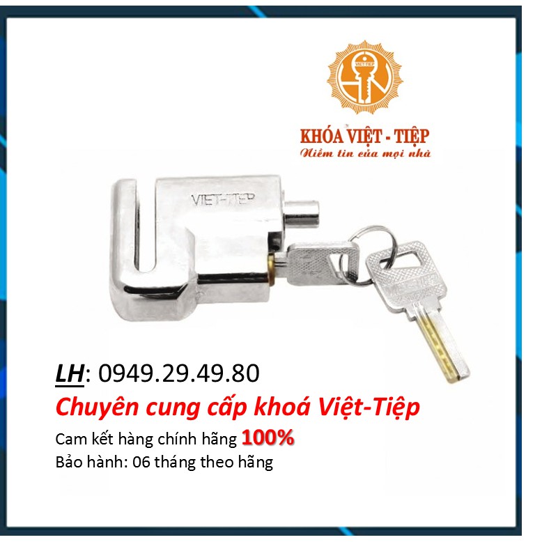 Khoá thắng đĩa xe máy 06972 chuẩn hãng Việt Tiệp-Khóa chống trộm xe tay ga, xe máy