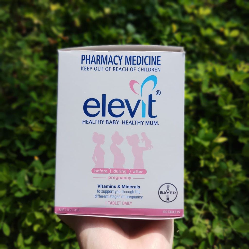 (Hàng xách tay ÚC) Vitamin Elevit 100 viên Chuẩn Úc cho Mẹ Bầu