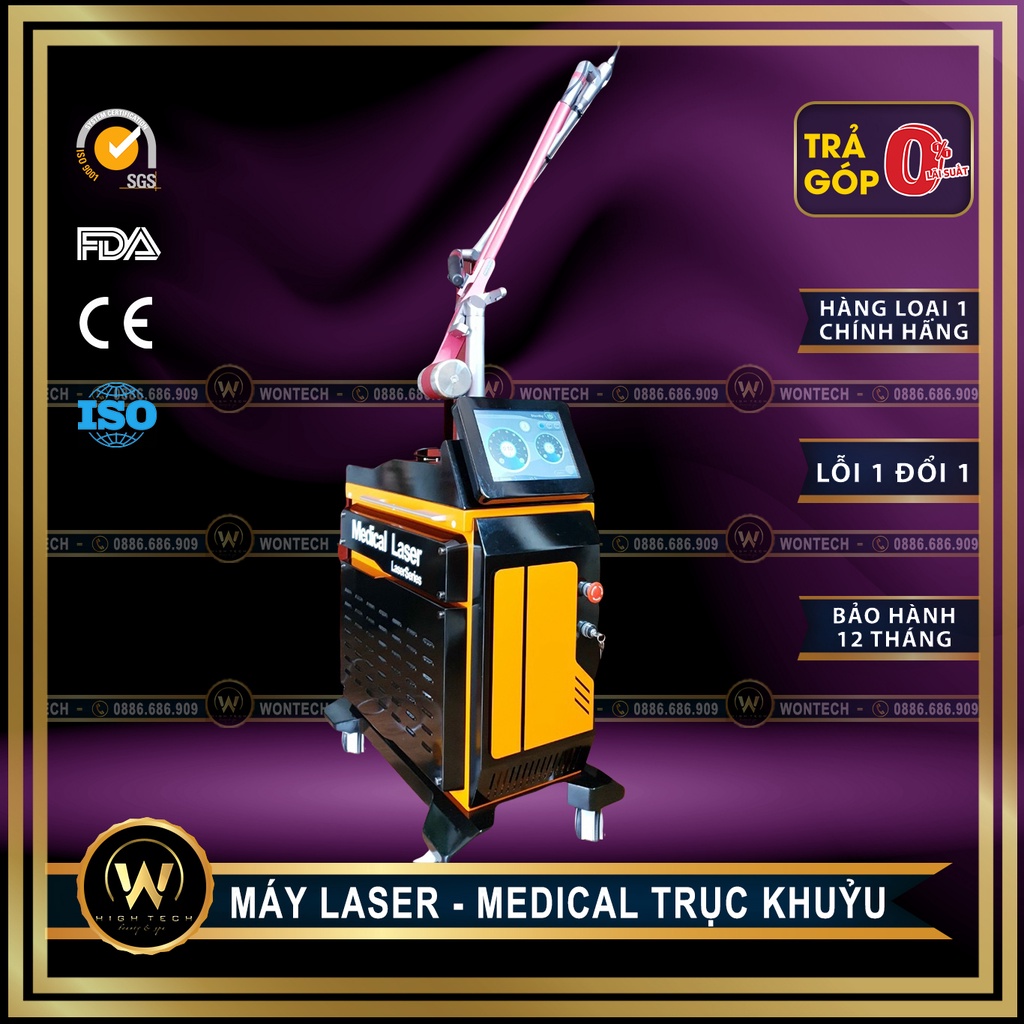 [WONTECH - NOW SHIP] Máy Laser Trục Khuỷu Medical - Siêu Phẩm Trị Nám, Tàn Nhang.