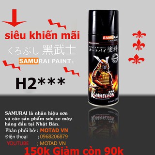 Sơn Chịu Nhiệt H2 - Sơn Pô Xe Máy - Sơn Xịt Samurai