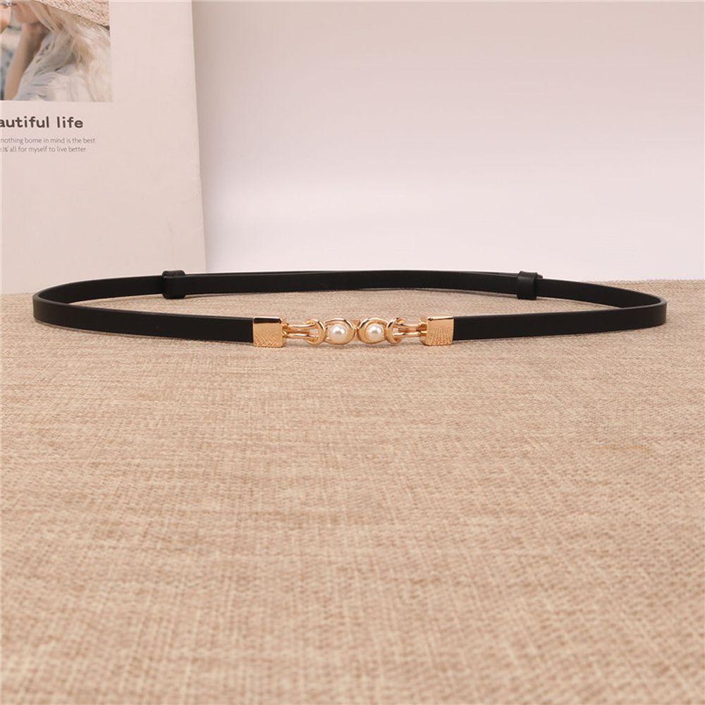 Epoch Thắt Lưng Da Pu Màu Trơn Khóa Kim Loại Thời Trang Mùa Thu