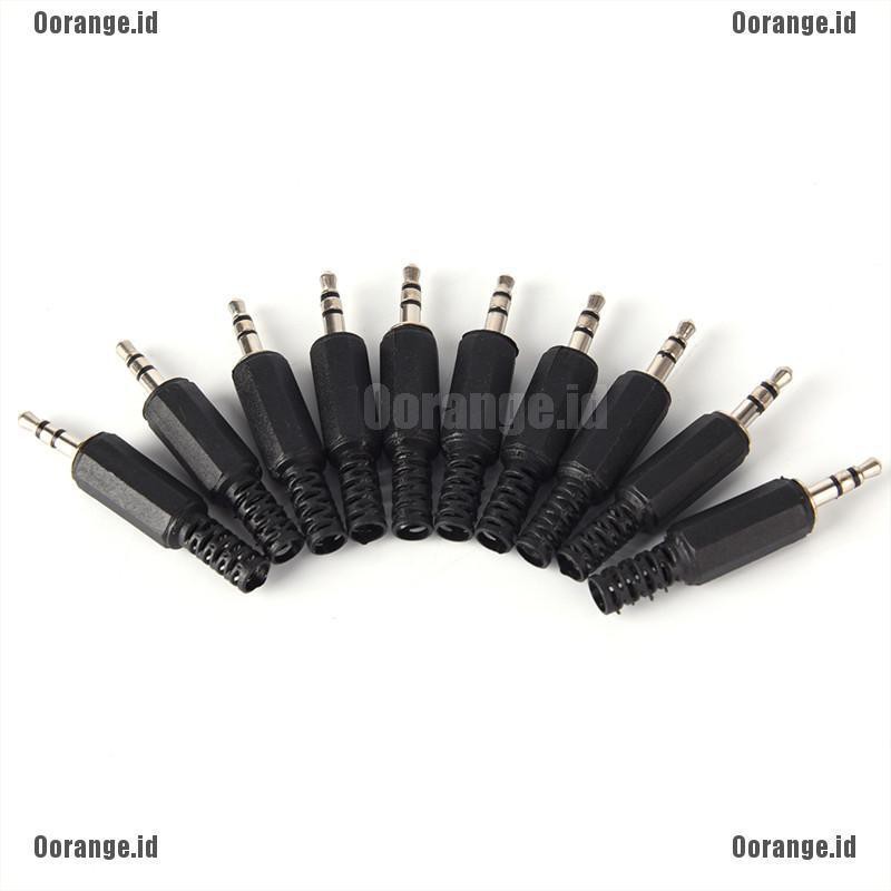 Bộ 5 Đầu Cắm Âm Thanh 3.5mm 1 / 8 Màu Đen Chất Lượng Cao