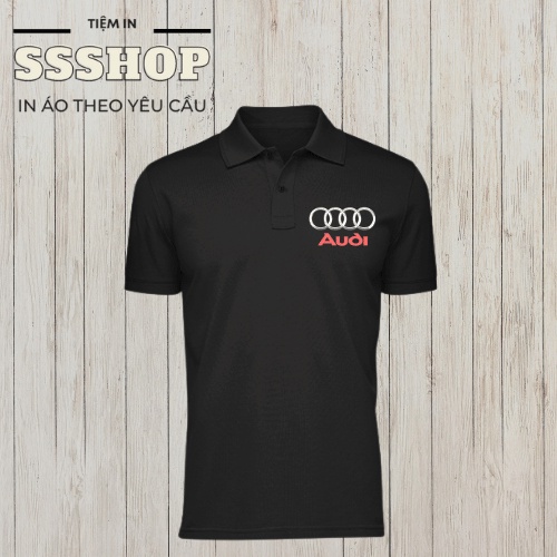 Áo thun polo nam hãng xe ô tô Audi có cổ , chất vải cotton co dãn 4 chiều mềm mịn mát, nhiều màu SSSHOP