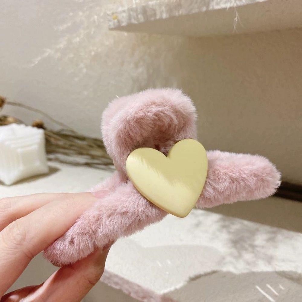 Kẹp Tóc Càng Cua Bằng Vải Lông Thanh Lịch